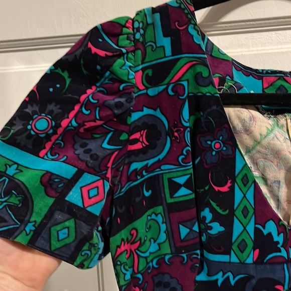 Vintage velvet 70s empire waist maxi dress - Picture 4 of 6